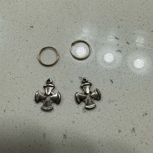 Lee Brevard Sterling Silver and Gold Earrings